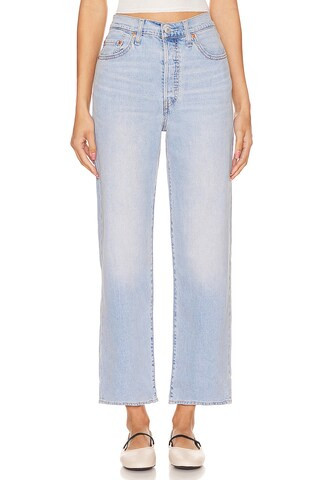 LEVI'S Ribcage Straight Ankle in Cool Blue Popsicle from Revolve.com | Revolve Clothing (Global)