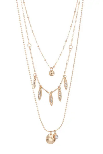Melrose and Market | Layered Leaflet Necklace | Nordstrom Rack | Nordstrom Rack