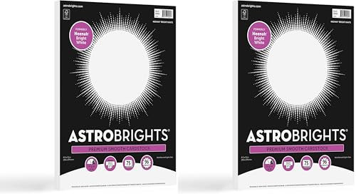 Astrobrights/Neenah Bright White Cardstock, 8.5" x 11", 65 lb/176 gsm, White, 75 Sheets (90905-02) - Packaging May Vary (Pack of 2) | Amazon (US)