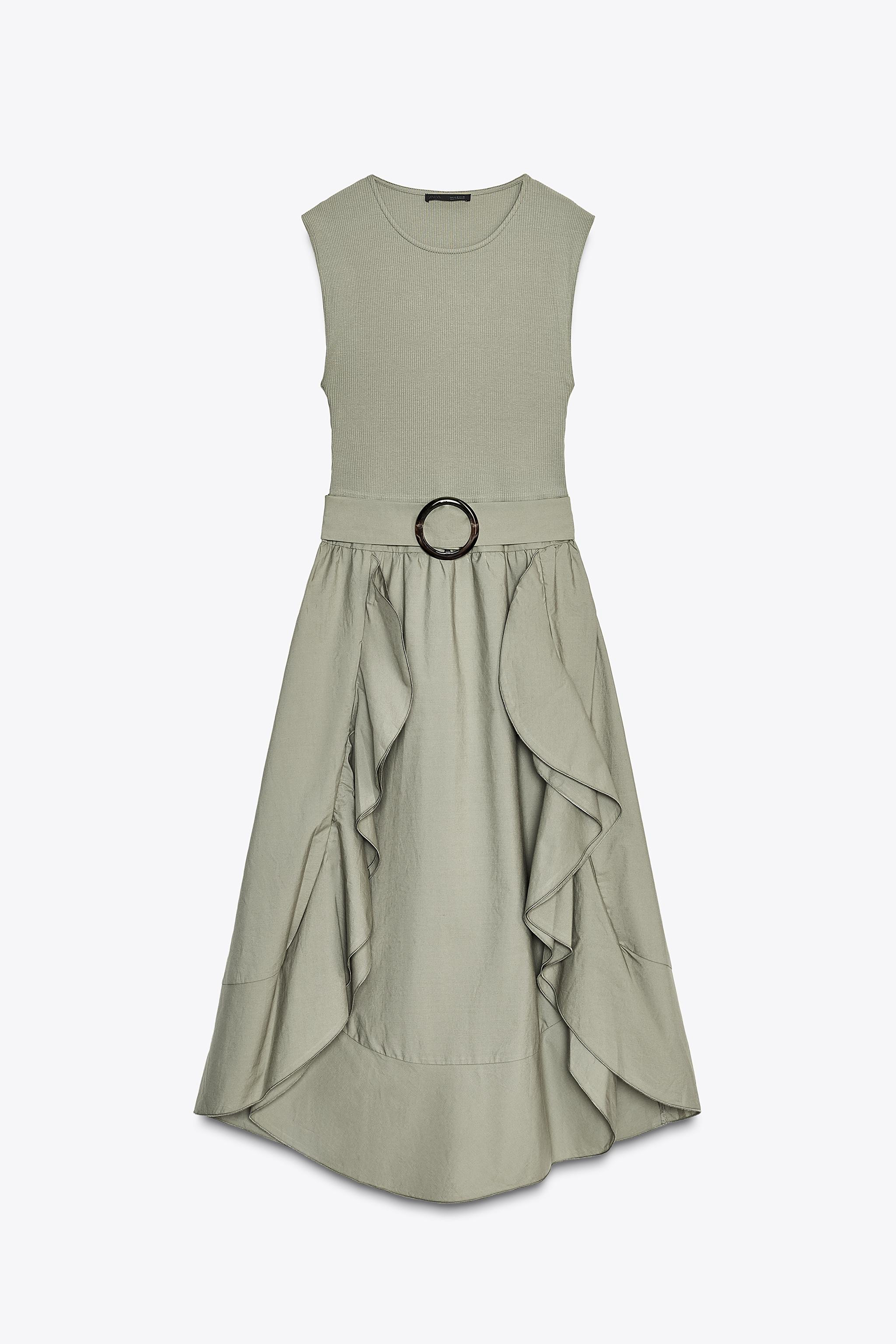 KOMBINIERTES KLEID MIT GÜRTEL | Zara DE