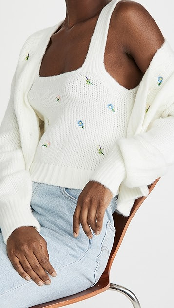 Embroidered Knit Top | Shopbop