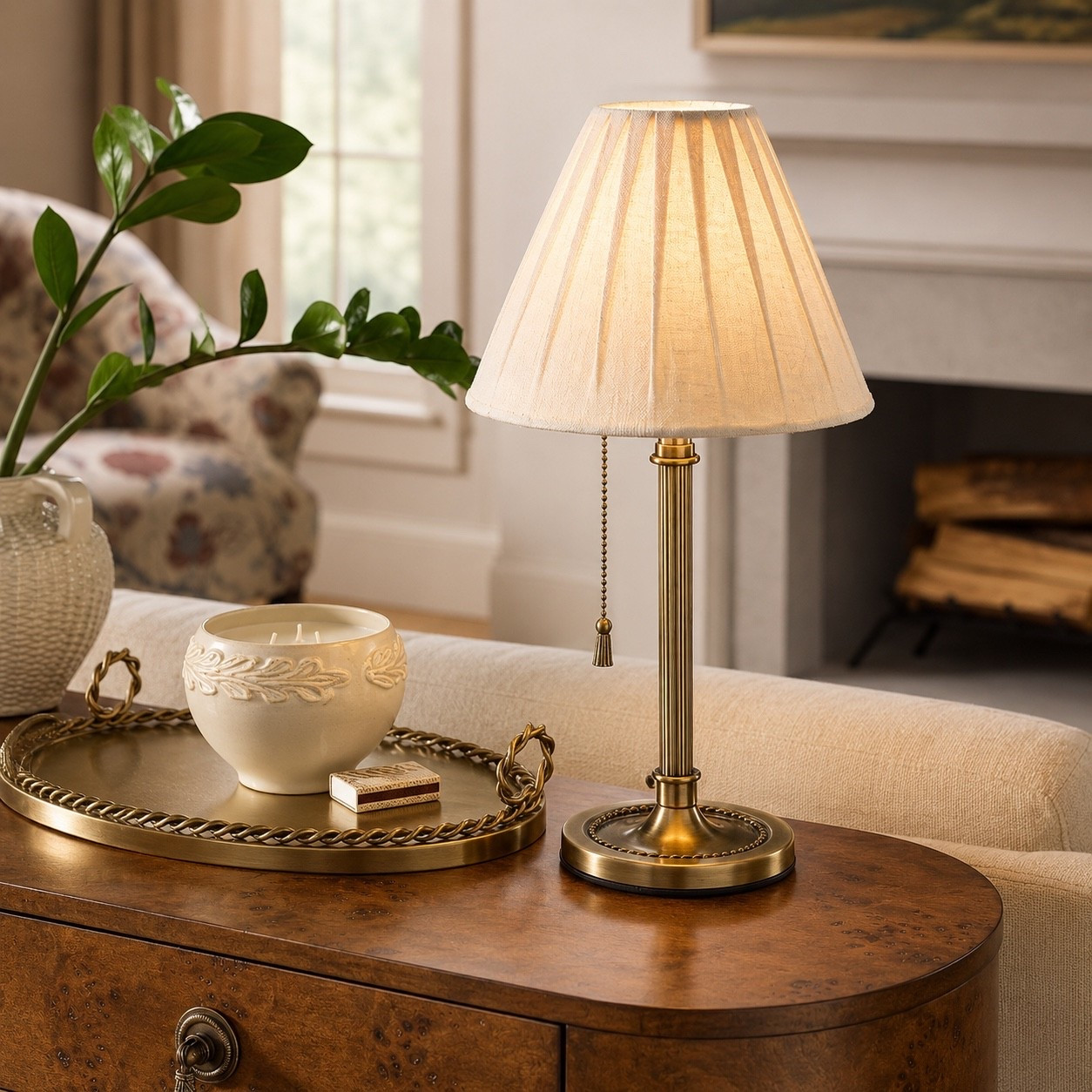 There’s something about a pleated shade that always feels timeless. Paired with the antique brass base, this lamp adds a soft, cozy glow and brings a little warmth and character to the space without feeling overly formal ✨

#LTKHome