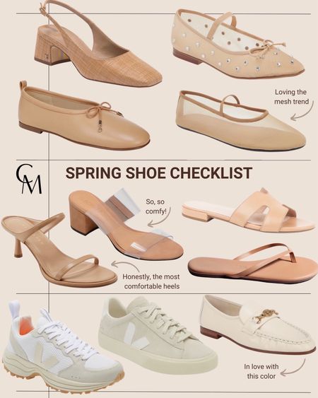Spring shoe checklist. Beige/nude shoes for spring is always my go-to! 

Sandals, sneakers, petite style 

#LTKshoecrush #LTKSeasonal