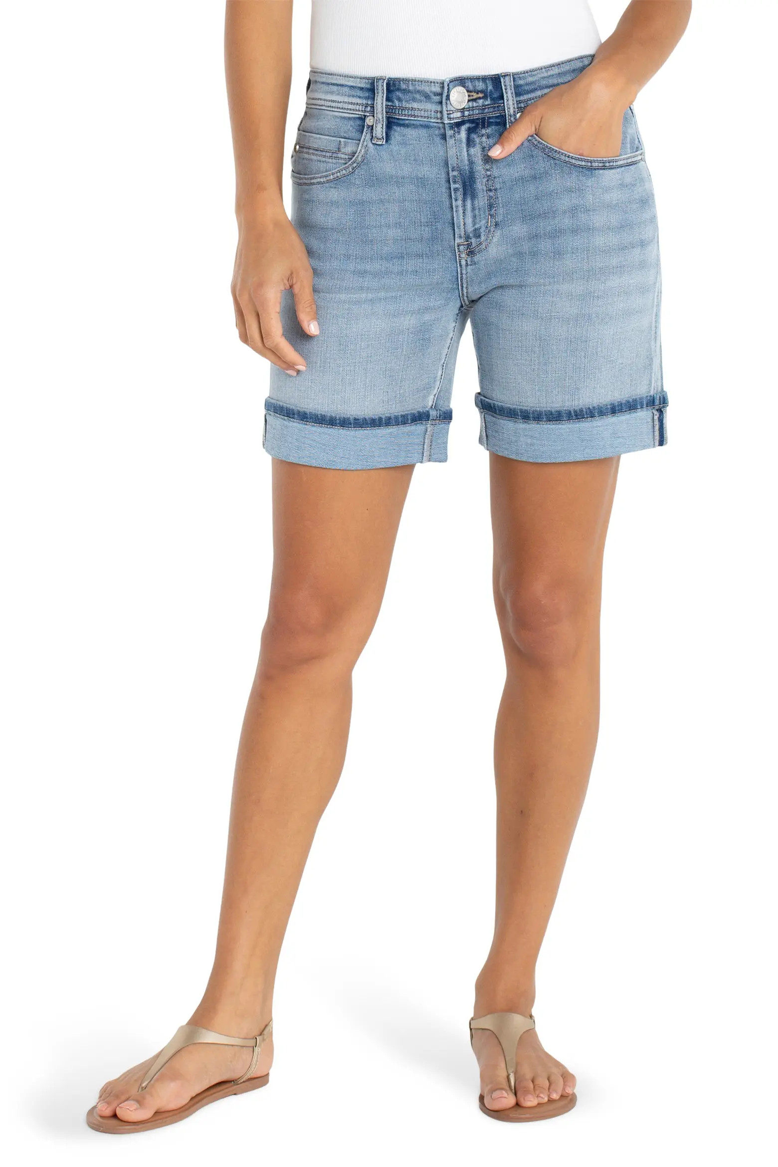 The Keeper Mid Thigh Denim Shorts (Women) | Nordstrom | Nordstrom