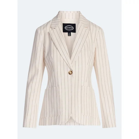 Hero image 5 of Scoop Women’s and Women's Plus Linen Blend Blazer, Sizes XS-4X, 5 of 6Choose my... | Walmart (US)