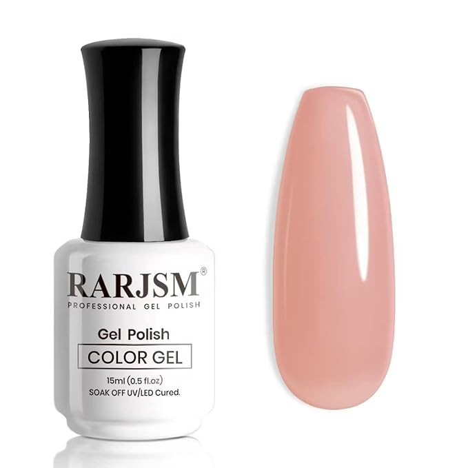 RARJSM Gel Nail Polish Jelly Pink Translucent Sheer Nude Colors Neutral Skin Tone Gel Polish Milk... | Amazon (US)