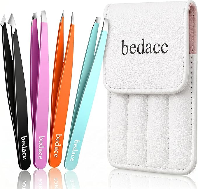 BEDACE Tweezers for Women and Men Facial Hair,Thickened 430 Stainless Steel High Precision and Co... | Amazon (US)