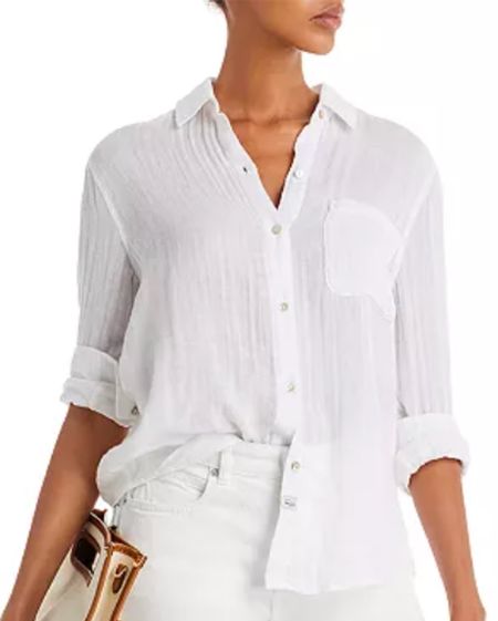 A client favorite white cotton button down shirt on sale. Comes in lots of colors. If you’re between sizes, size down. 

#LTKover40 #LTKsalealert