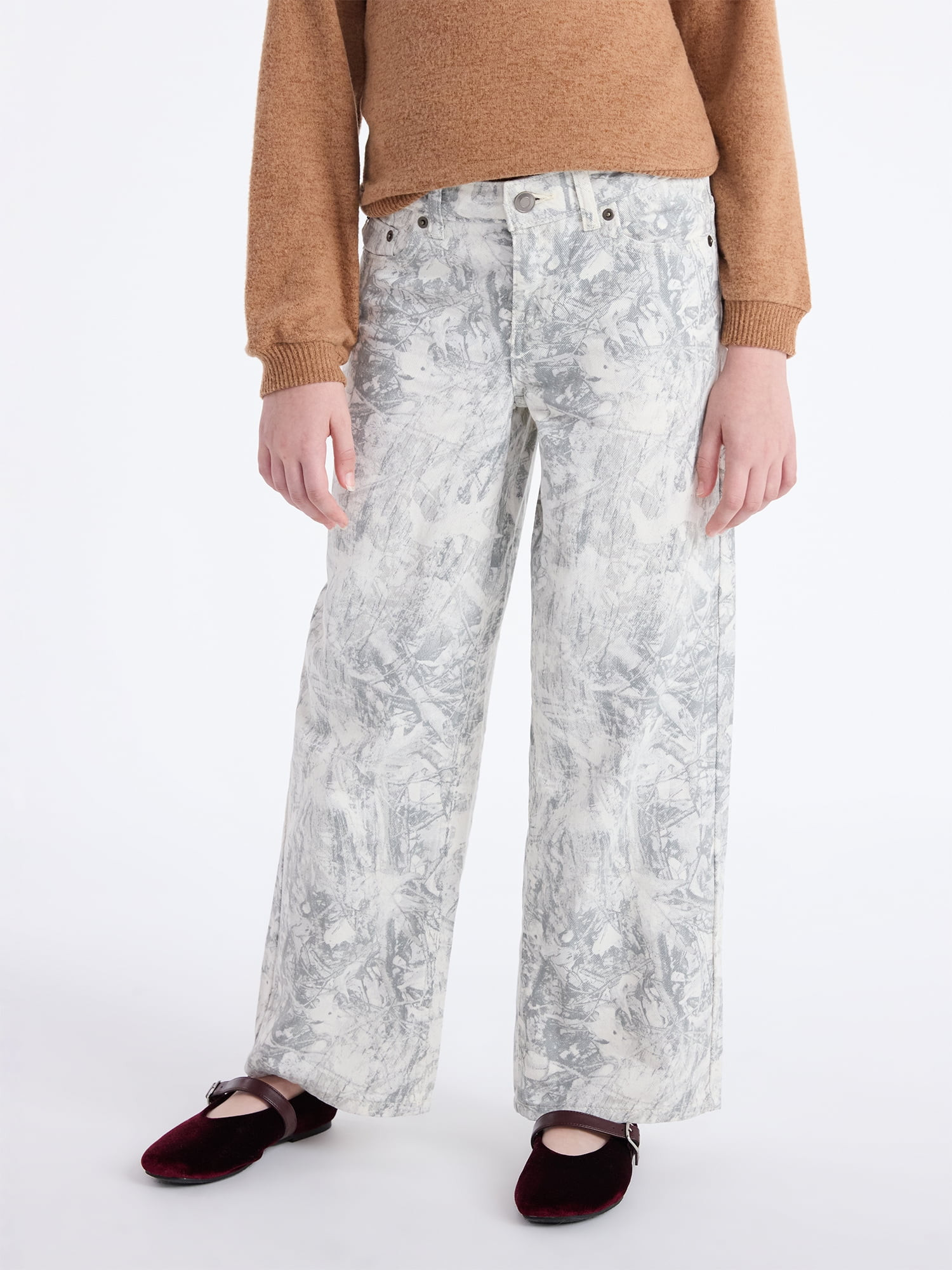 Weekend Academy Girls Baggy Straight Jeans, Sizes 5-18 | Walmart (US)