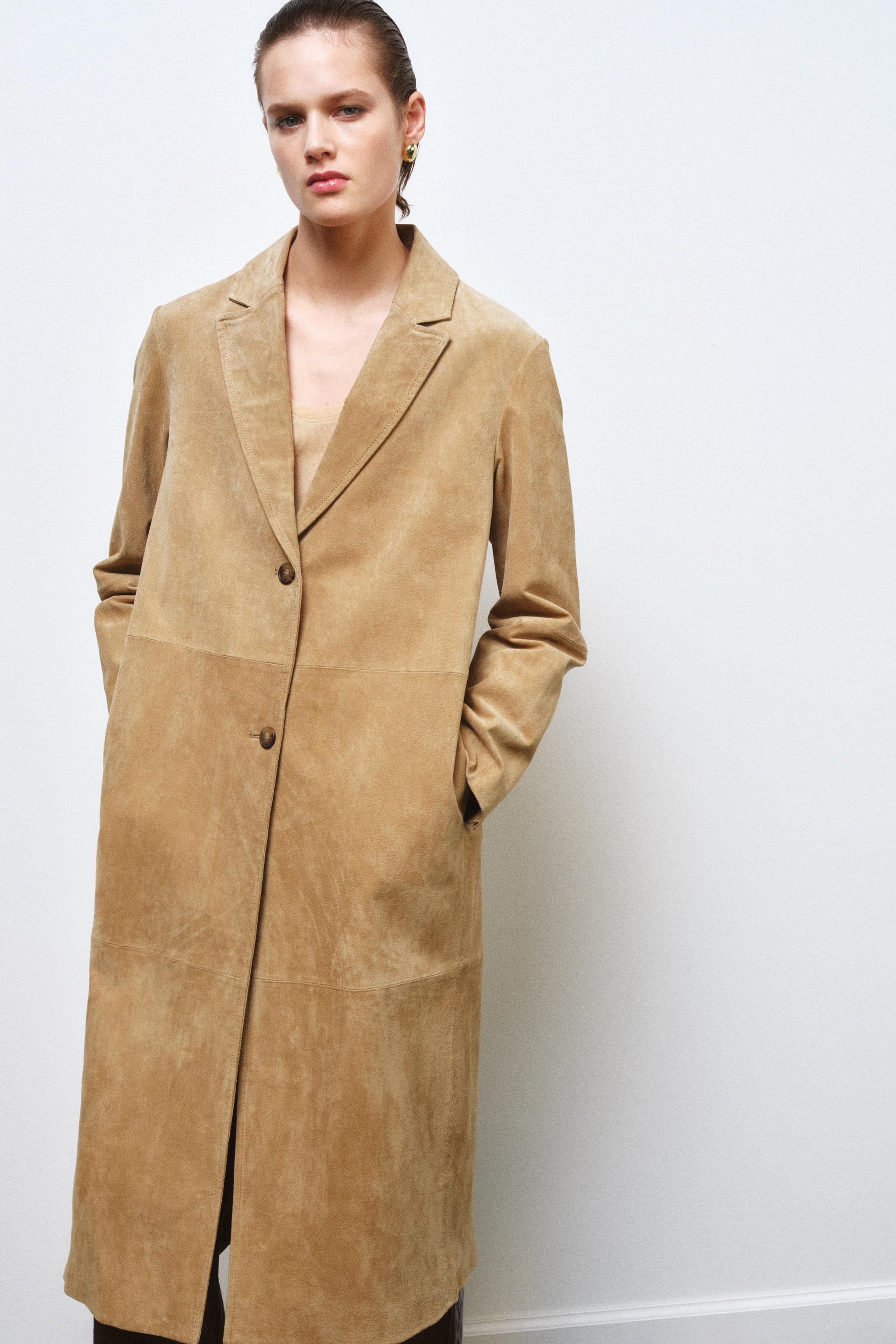 SUEDE LEATHER COAT ZW COLLECTION LIMITED EDITION | Zara UK