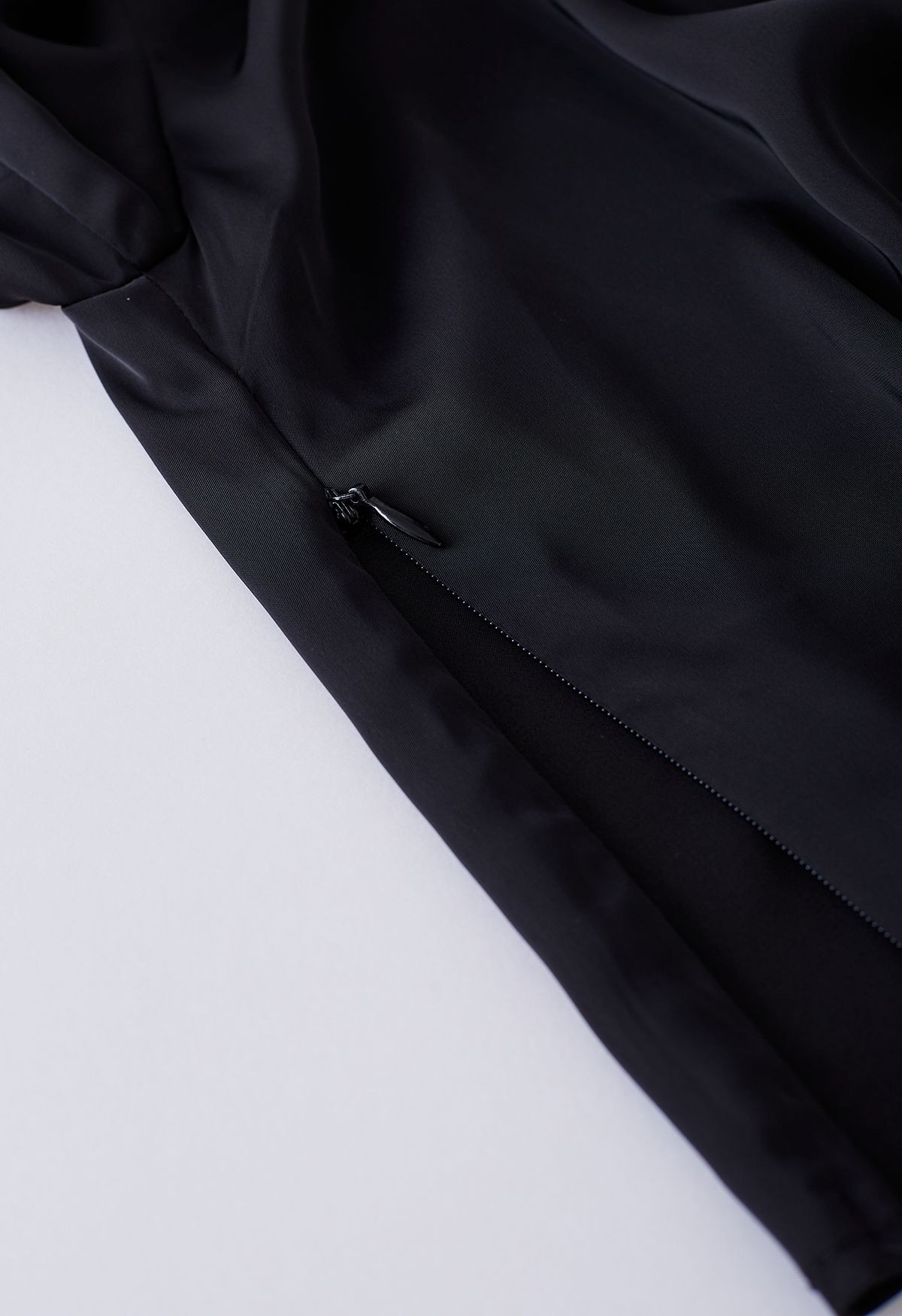 Flower Choker Neck Ruched Crop Top in Black | Chicwish