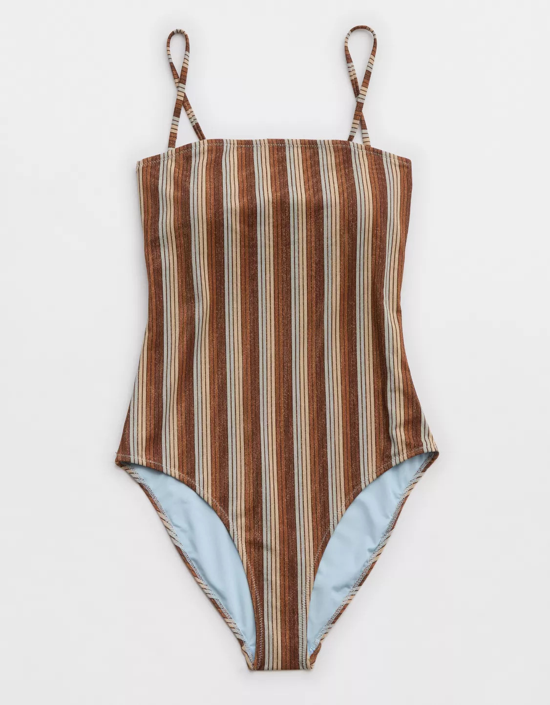 Aerie Sparkle Bandeau One Piece Swimsuit | Aerie