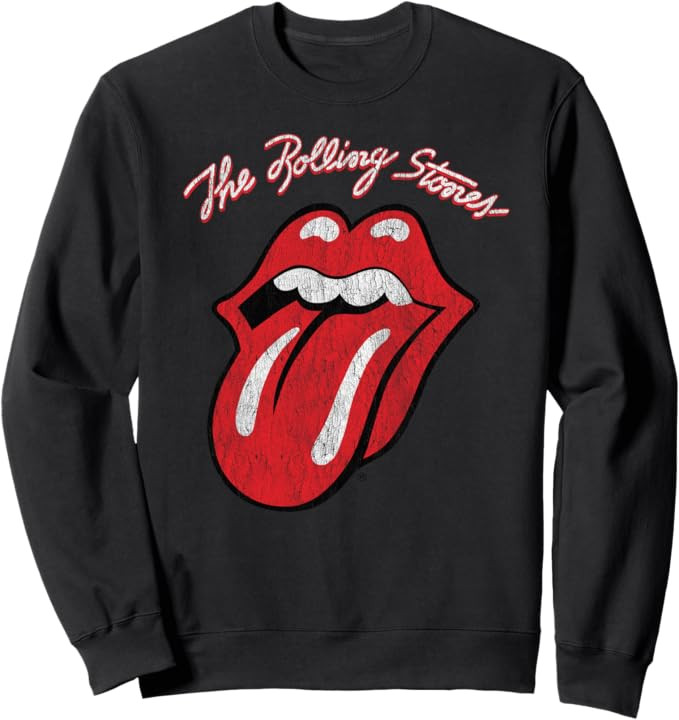 The Rolling Stones Script Tongue Logo Sweatshirt | Amazon (US)