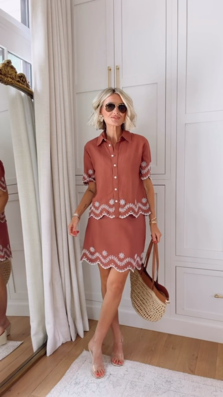 Love this matching set with the embroidered details! Definitely something you can wear for work or play, & it’s 40% off! 👏🏼 Wearing XS in top & 0 in skirt!

Loverly Grey, Ann Taylor, matching set, summer workwear, July 4th sale

#LTKSeasonal #LTKSaleAlert