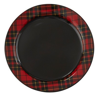 Park Designs Black Sportsman Plaid Dinner Plate Set of 4 | Target