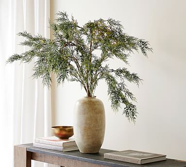 Pre-Lit Faux Juniper Branch | Pottery Barn (US)