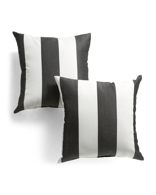 Made In Usa 2pk 17x17 Outdoor Cabana Striped Pillows | TJ Maxx