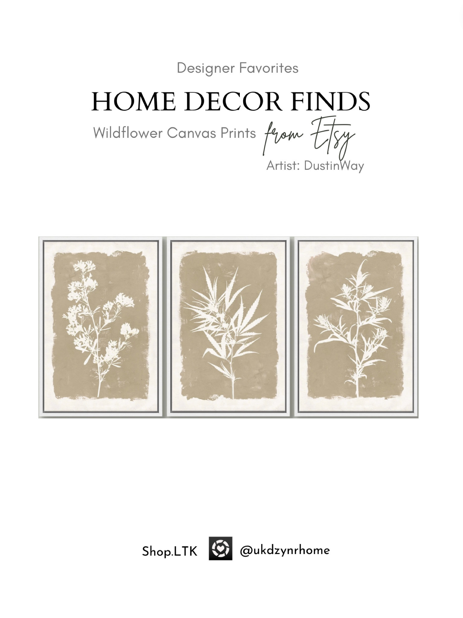 Wildflower Canvas Prints | Etsy | Botanical Art 

#LTKHome