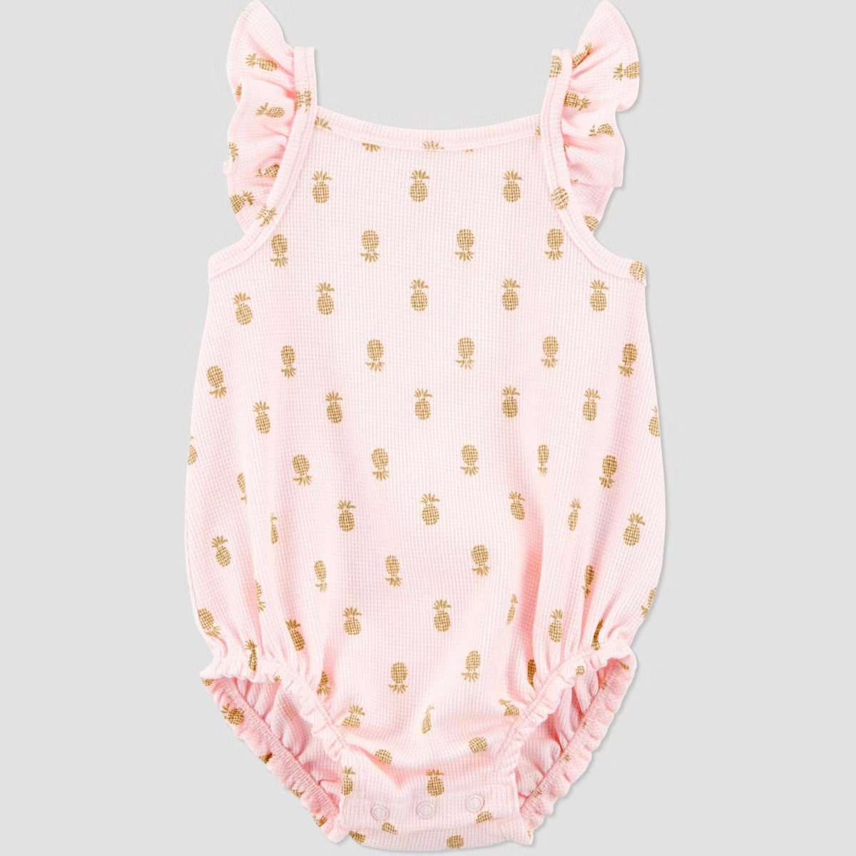 Carter's Just One You® Baby Girls' Pineapple Textured Romper - Pink | Target