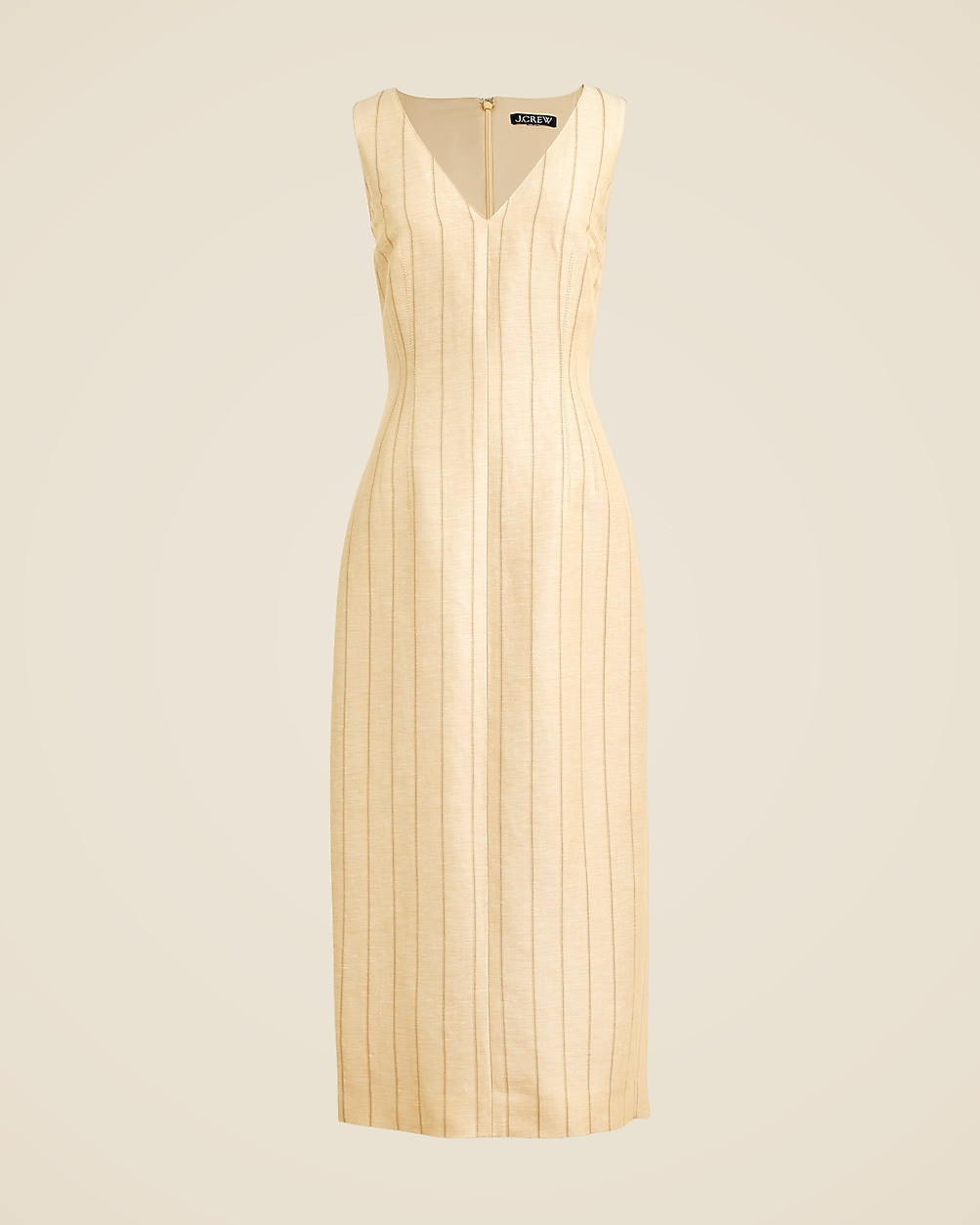 V-neck sheath dress in striped linen blend | J. Crew US