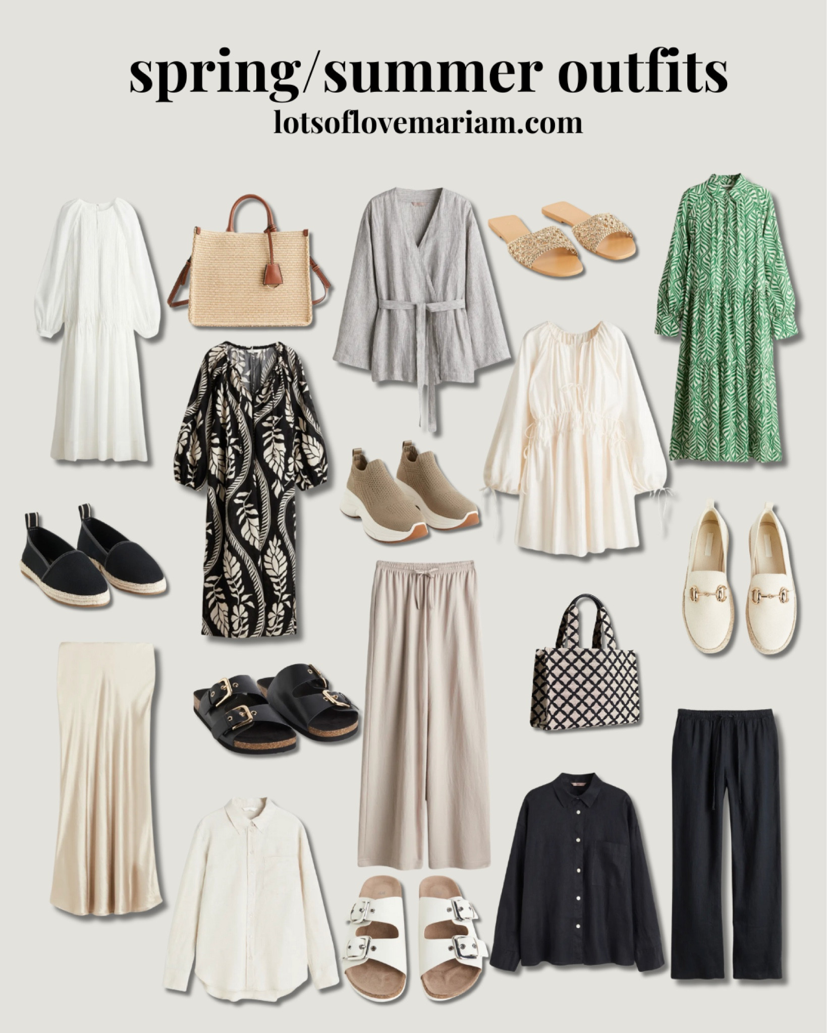 Spring/summer outfits 


Maxi dresses, linen shirt, linen trousers, wide leg trousers, sandals, satin skirt, espadrilles, sock trainers , beach bag 

#LTKSeasonal #LTKstyletip #LTKeurope