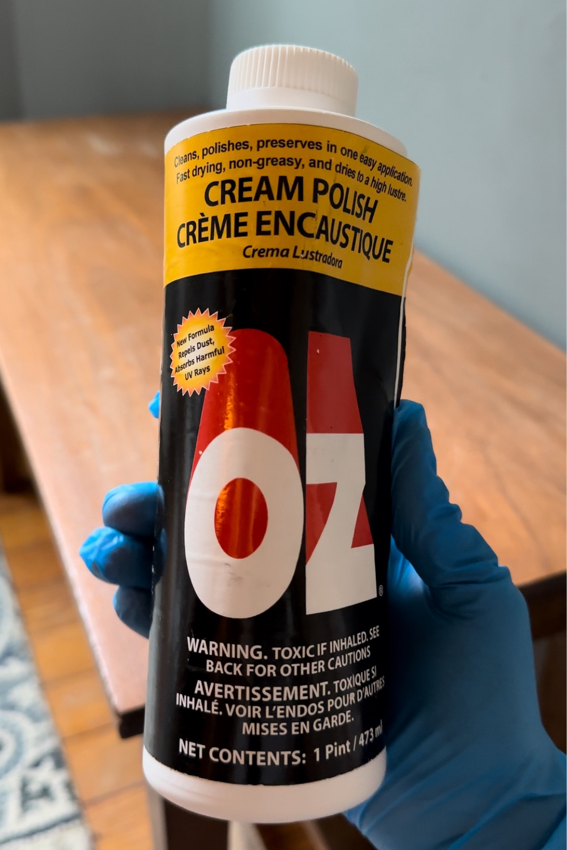 Oz Cream Polish to rejuvenate wood furniture (and many other items around the house!)