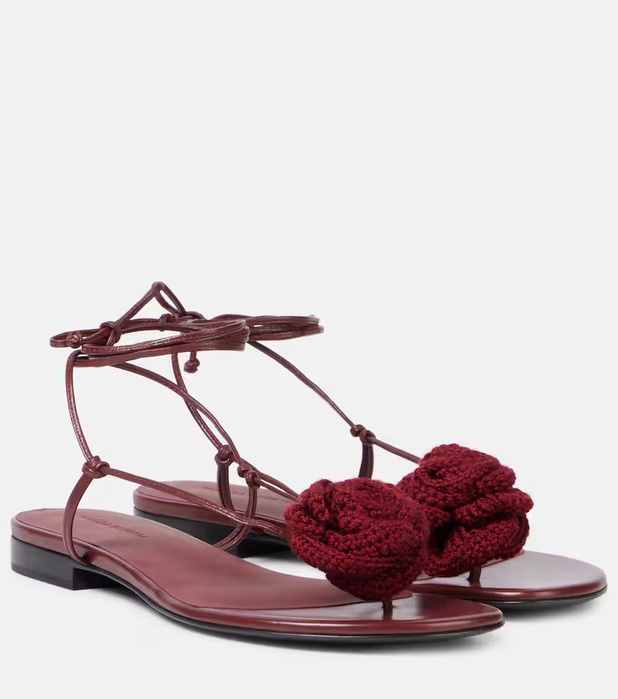 Magda Butrym Sandales en cuir à fleurs | Mytheresa (FR)