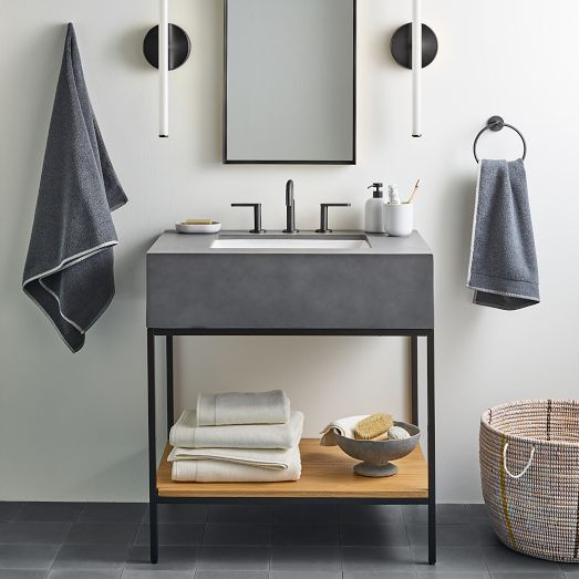 Streamline Concrete Single Bathroom Vanity (31.5") | West Elm (US)