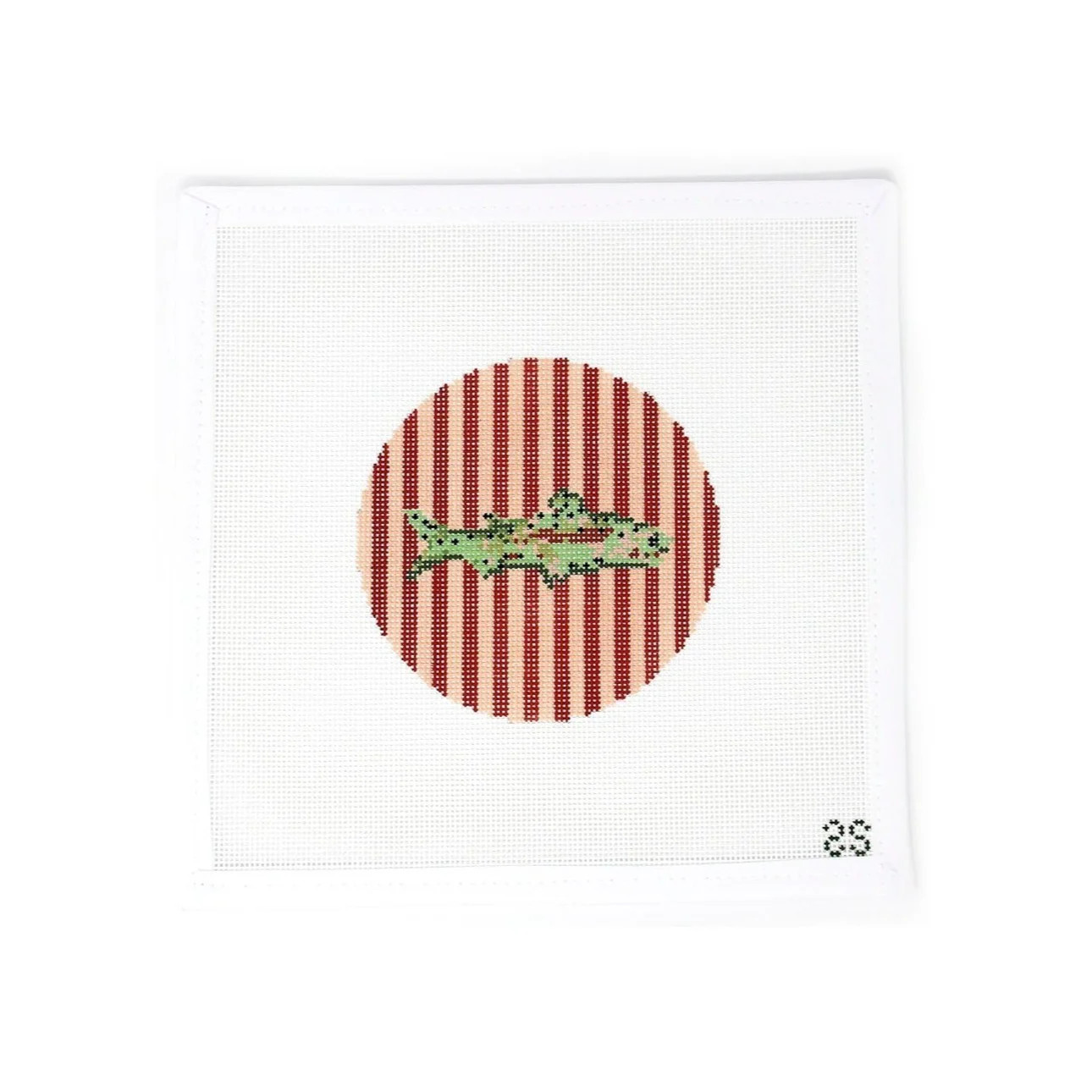 Striped Fish Round | Greystone Needlepoint
