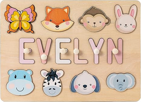 Name Puzzle for Kids Personalized- Baby Easter Basket Stuffers, Montessori Toys Toddler Puzzles, ... | Amazon (US)