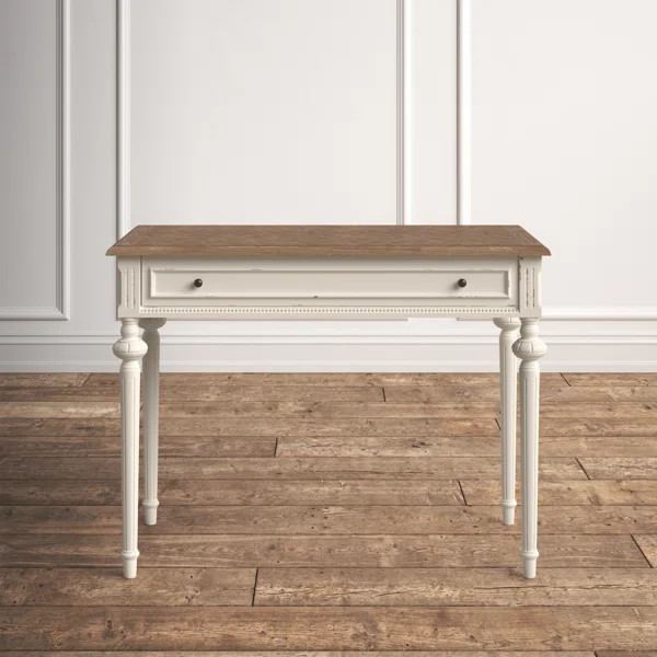 Arabella French Provincial Weathered Oak And Whitewash Writing Desk | Wayfair North America