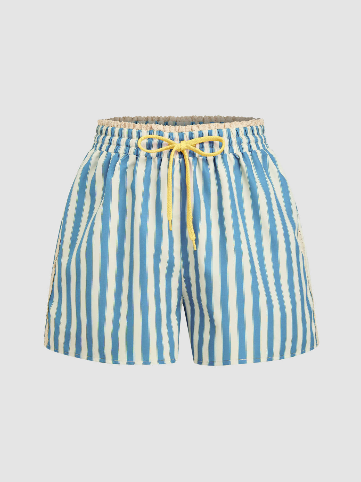 Mid Rise Knottd Stripe Elastic Waist Wide Leg Trousers $32.90Flash Shipping | Cider