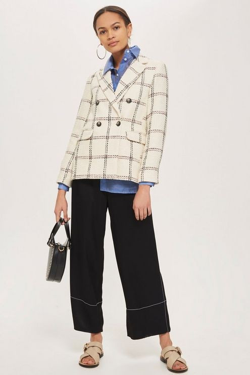 Check Double Breasted Blazer | Topshop UK