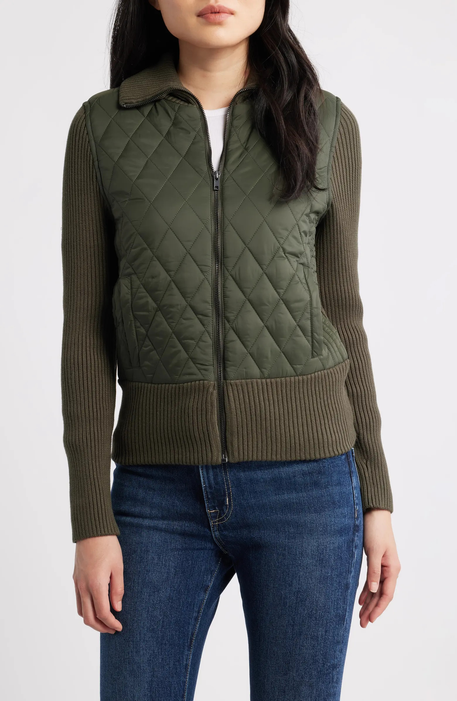 Liverpool Los Angeles Mixed Media Jacket | Nordstrom | Nordstrom
