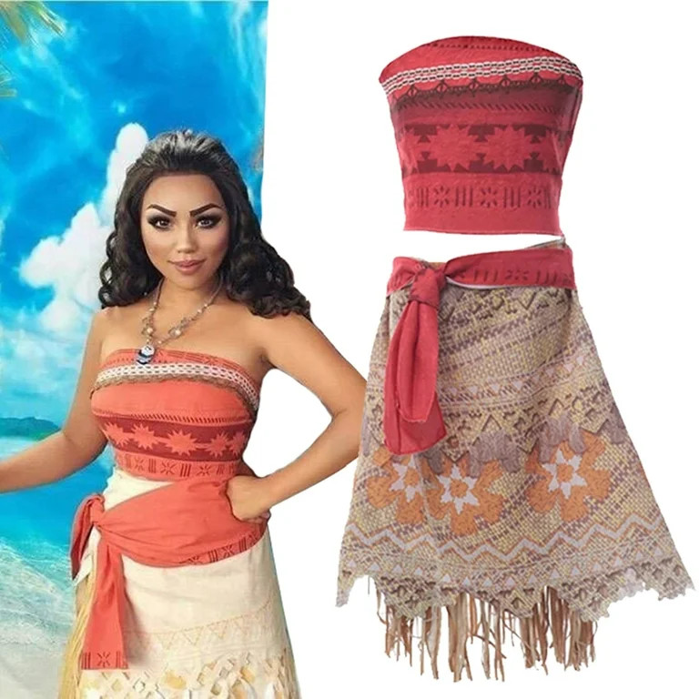 3PCS Princess Moana Costume Halloween Party Dress | Walmart (US)