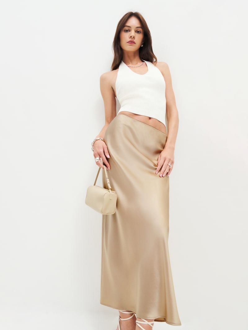 Layla Silk Skirt | Reformation (Global)