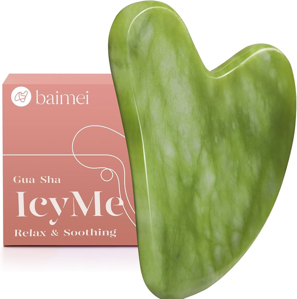 BAIMEI Gua Sha Facial Tool for Self Care, Massage Tool for Face and Body, Made of Xiuyan Jade, Re... | Amazon (CA)