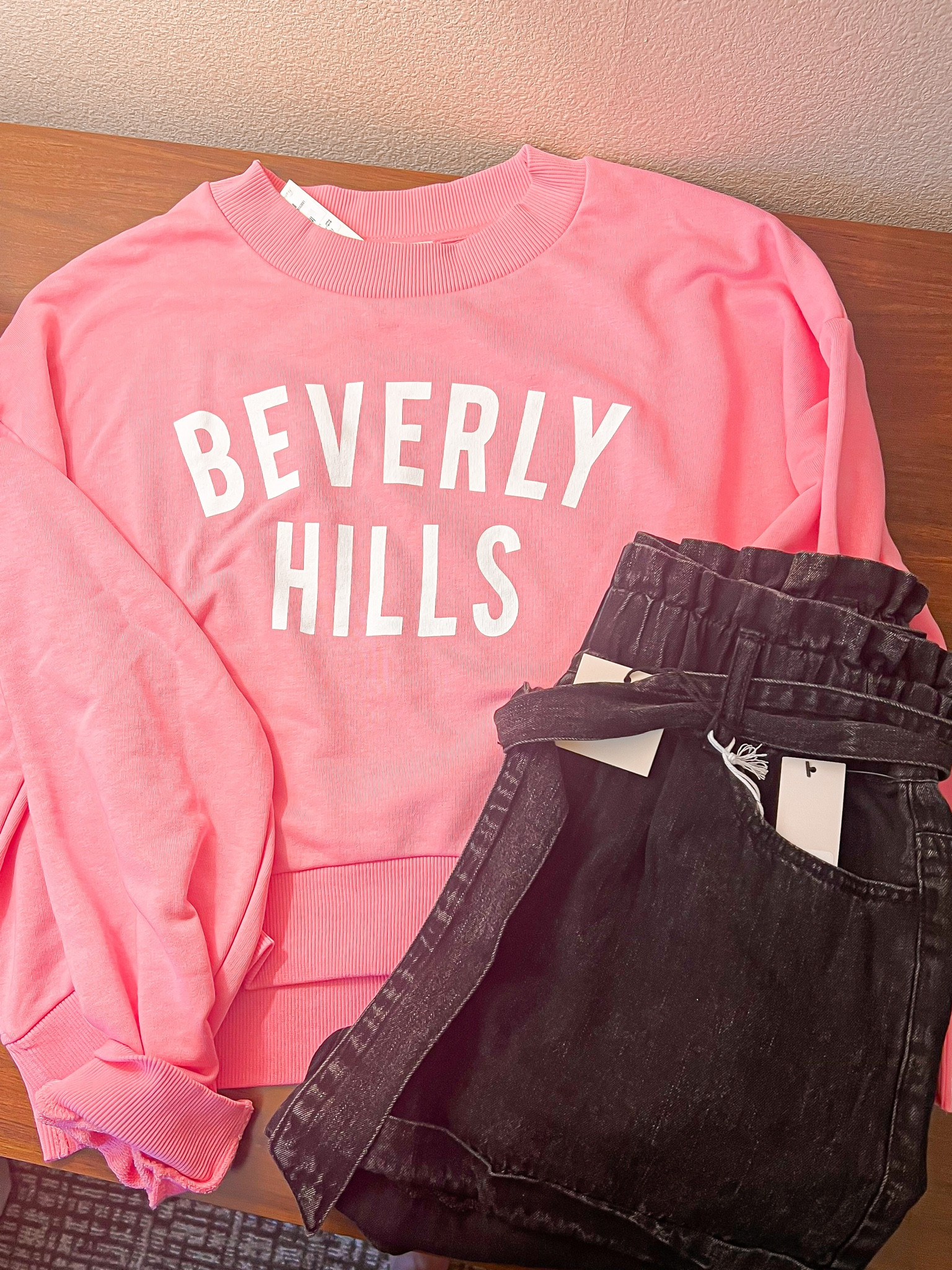 Loving all things pink💕💕

This Beverly Hills sweatshirt is sooo cute! I got a size medium - only $20! It costs much more on other sites 💕💕

Francesca’s , pink sweatshirt, Beverly Hills, shorts, paper bag shorts, black denim, denim shorts, summer outfit, pink top, women’s fashion, sale finds, barbie outfit, summer outfit 

#LTKstyletip #LTKFind #LTKsalealert