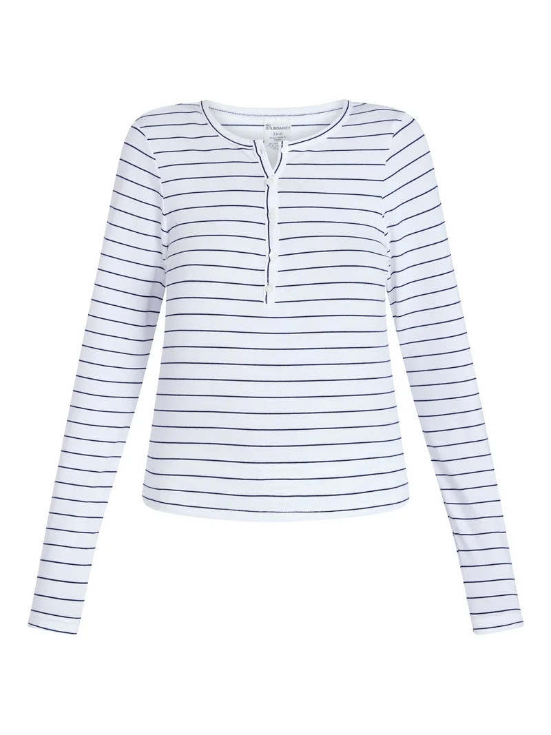 No Boundaries Cloud Core Sleepwear Henley Shirt, Women's XS-XXL | Walmart (US)