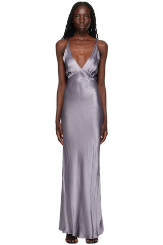 Purple Lorelai V Maxi Dress | SSENSE