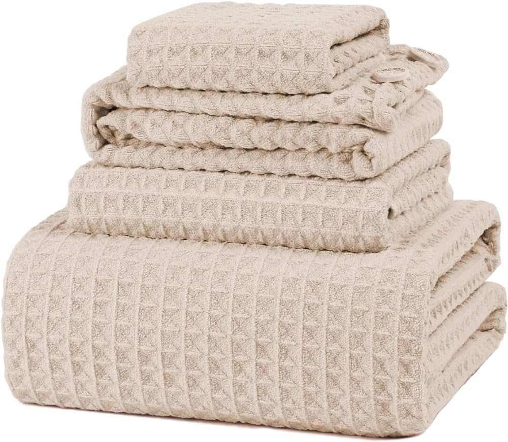 4 Pcs Waffle Weave Quick Dry Bath Towel Set Quick Drying Lint Waffle Towel Set 1 Pcs Bath Towels ... | Amazon (US)