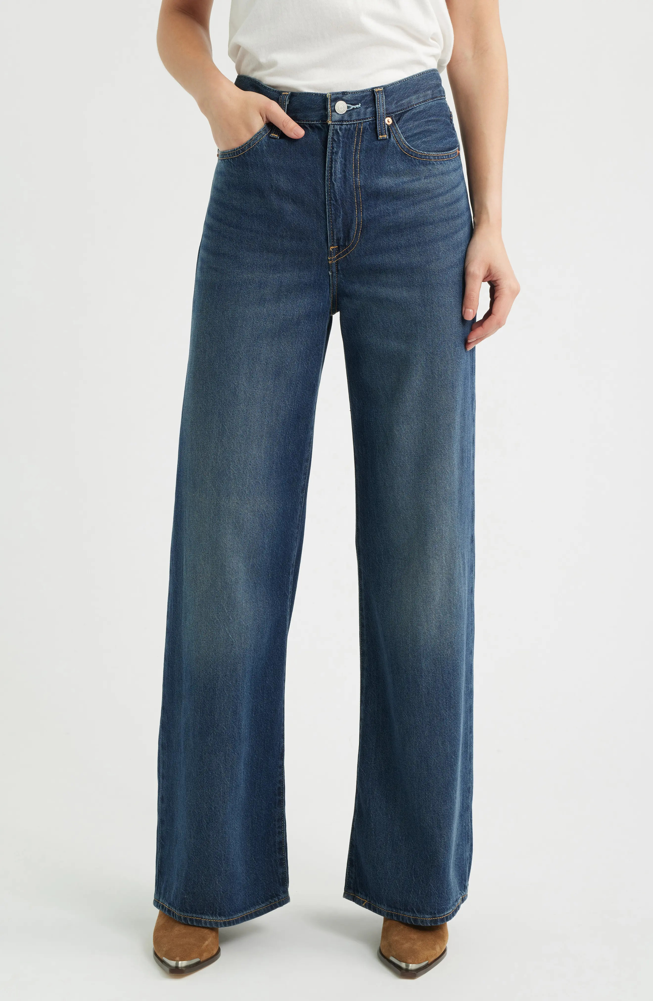 Ribcage High Waist Wide Leg Jeans (Women) | Nordstrom | Nordstrom