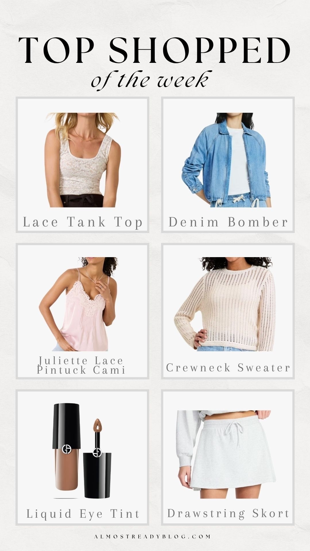 Top Shopped of the Week!!

Top sellers, evereve, Walmart, Target, Nordstrom, spring fashion, beauty finds, Amanda west

#LTKPetite #LTKOver40 #LTKSeasonal