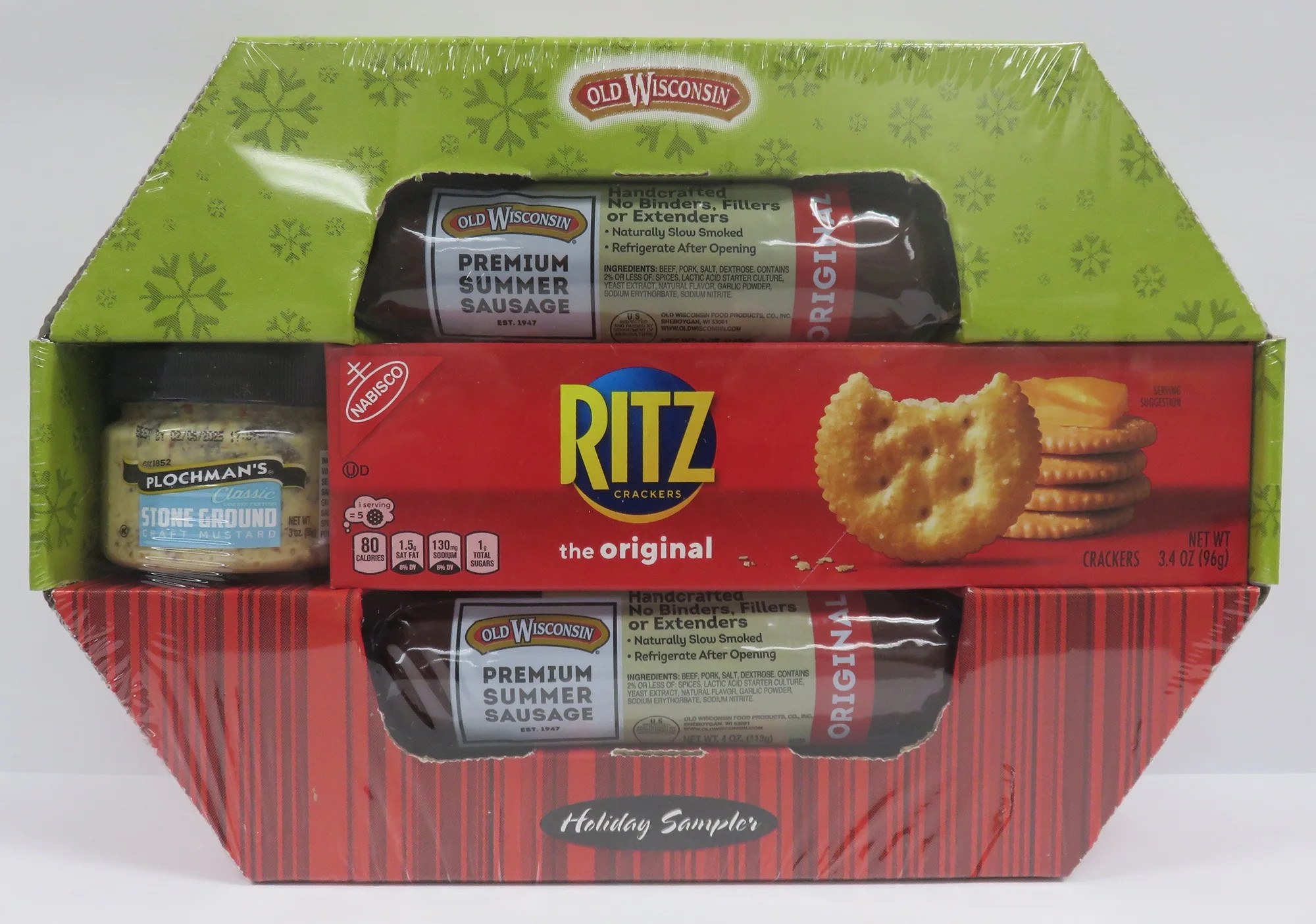 Old Wisconsin Holiday Gift Sampler, Two Summer Sausage Logs, Ritz Crackers, Plochumans Mustard, i... | Walmart (US)