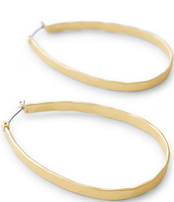 Medium Oblong Hoop Earrings | Dillard's