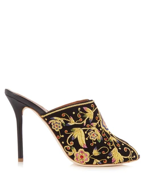 Dawn embroidered velvet mules | Malone Souliers | Matches (US)