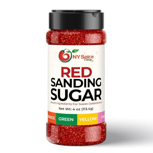 NY Spice Shop Red Sprinkles Sanding Sugar - 4 Ounce Mix Red Sprinkles for Holiday Dessert Decoration - Baking Decoration For Cupcakes Cookies Cakes & Dessert Toppings | Amazon (US)