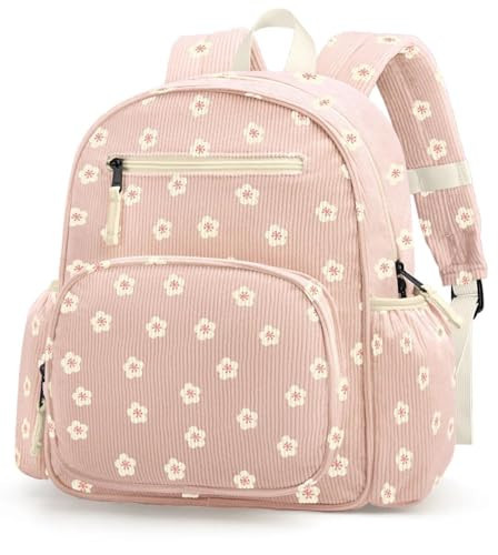 atgark Corduroy Toddler Backpack for Girls 2-5, Preschool Kindergarten Backpack - Cute Kids Backpacks for Girls 13.7" H Fit Folder | Amazon (US)