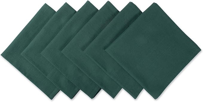 DII Solid Napkin Set Collection, 20x20, Dark Green, 6 Piece | Amazon (US)