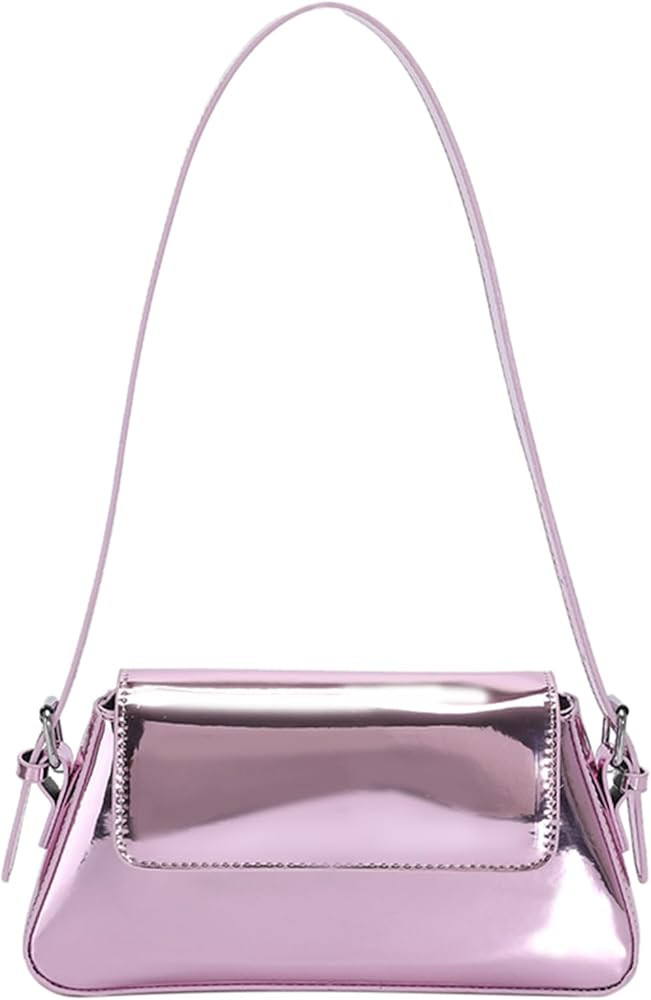 Silver Metallic Evening Bag for Women Sparkly Y2k Silver Purse Handbag Crossbody Tote Shoulder Ba... | Amazon (US)